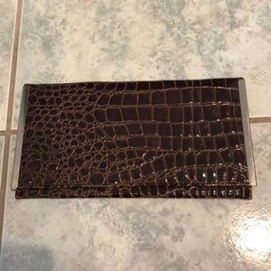 Like New Brown Tortoise Shell-Like Clutch